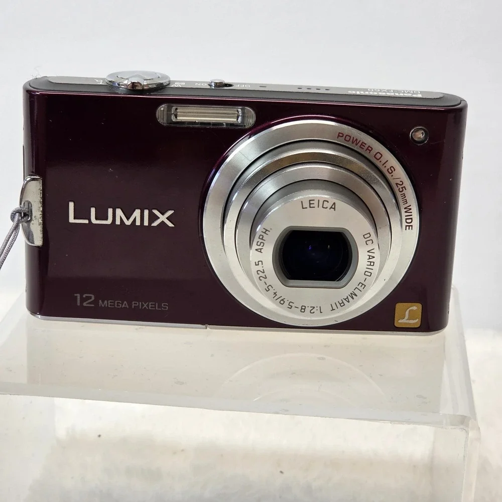 Panasonic Lumix DMC-FX60 12.1MP Digital Camera purple Tested / Working *Read*